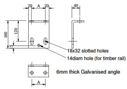 Steel side rail bolt on cleats. Steel side rail bolt on cleats.